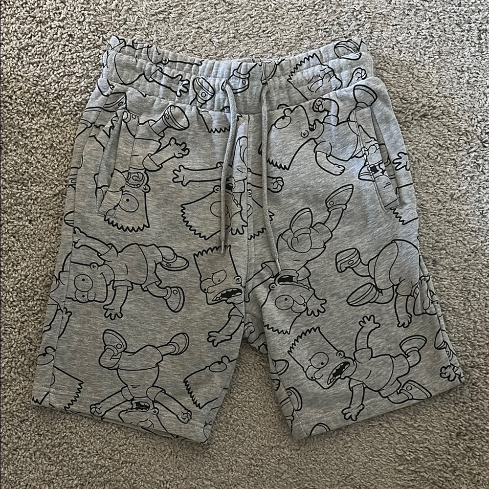 H&M Gray Simpson Cotton Lounge Shorts